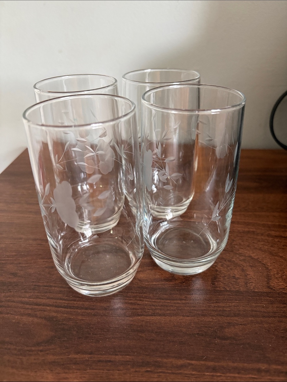 Vintage Princess House HERITAGE BEVERAGE
GLASSES 11.5oz 5" ~ set of 4 no box